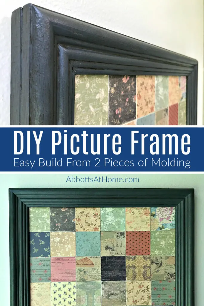 How to Make a Wood Picture Frame - The EASY Way! With just 2 pieces of molding and a Miter Saw. With Easy to Follow Steps and Video Guide.