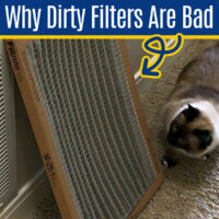 Image of dirty AC filter. For a post about what happens if ac filter is dirty. Can dirty air filter stop ac working.