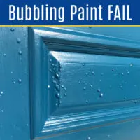 Is your front door paint bubbling & blistering after painting it? Here's the 6 main reasons why your exterior paint FAILED. And 2 ways to fix it! Step by step instructions to prevent and fix paint bubbles on a door or exterior paint.