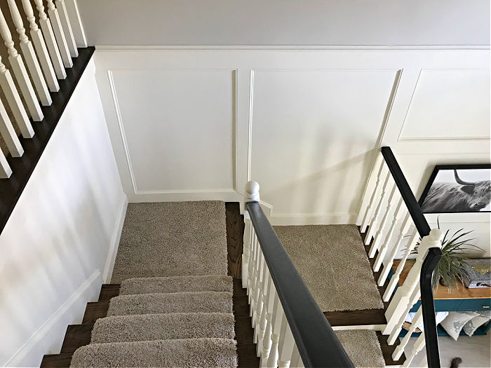 View from the 2nd floor in a home down the stairs.