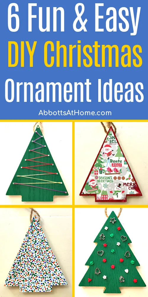 6 FUN DIY Christmas Ornament Crafts for Kids and Adults to make together. Try these EASY Christmas Ornament Ideas with your family.