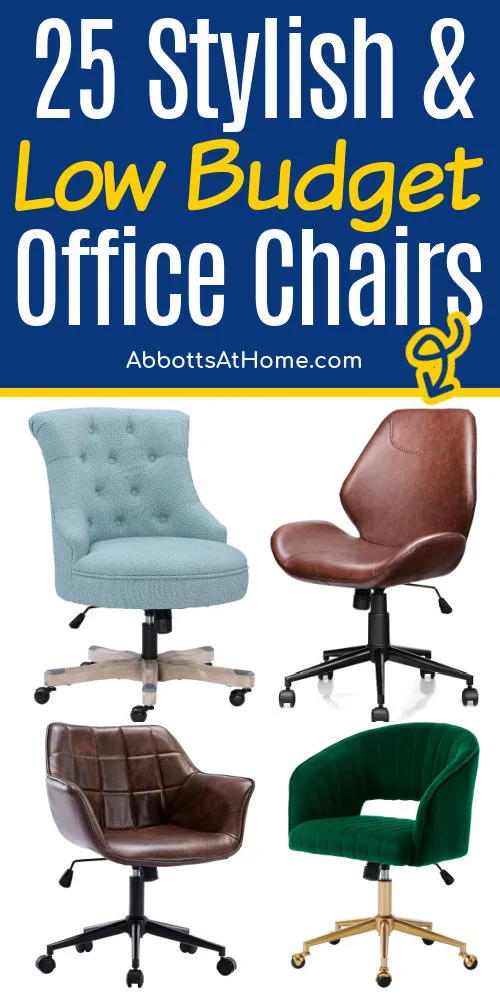 4 examples of the best budget home office chairs, pretty office chairs, best stylish office chairs.