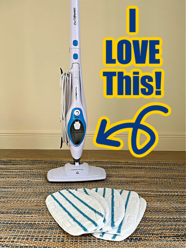 Image of a PurSteam Steam Mop with extra steam pads.