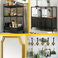 Image shows 4 examples of best products at Ikea that are great buys or well-built with high end looks.