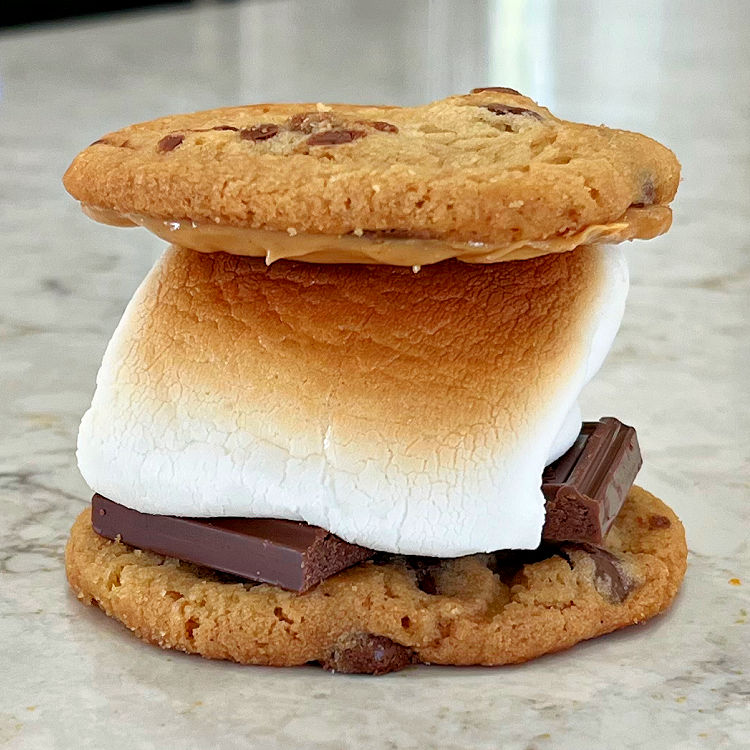 Chocolate Chip Cookie Hershey's Peanut Butter Smores.