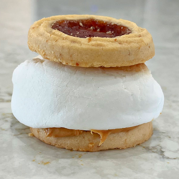 Jelly or Jam Thumbprint Peanut Butter Smores