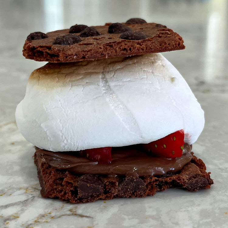 Nutella Brownie Brittle Strawberry Smores.