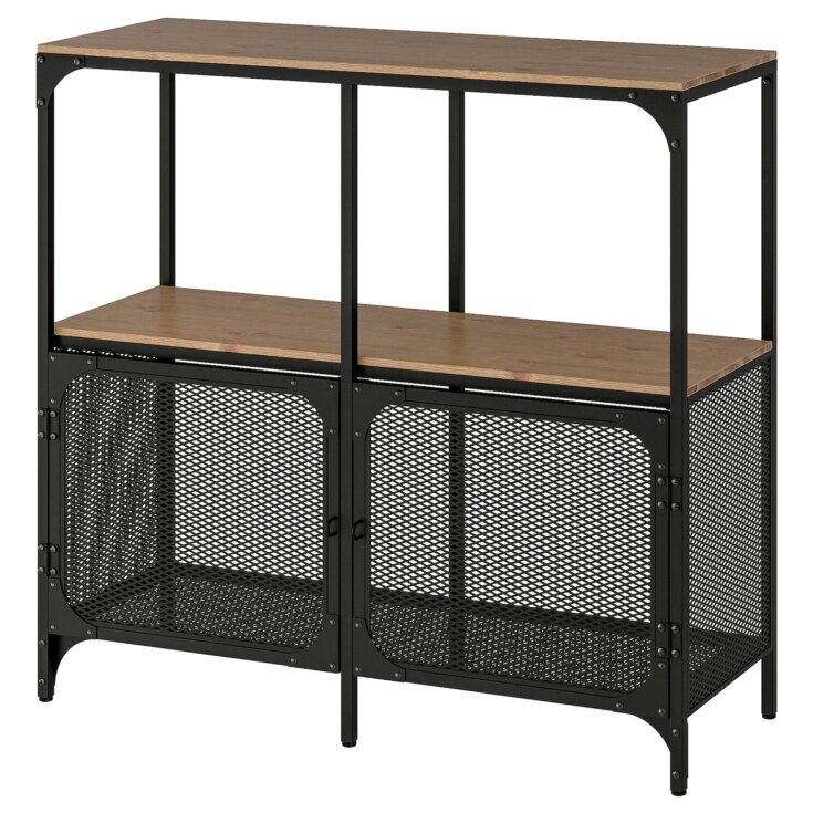 Image for FJALLBO Shelf Unit, Metal and Pine