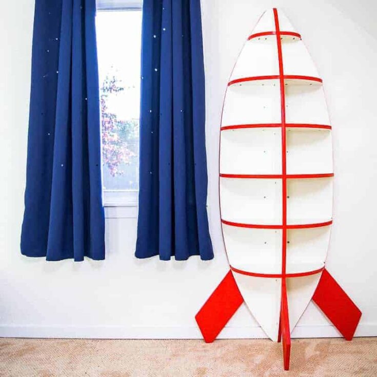 Image for DIY Rocket Bookshelf for Space Themed Bedroom