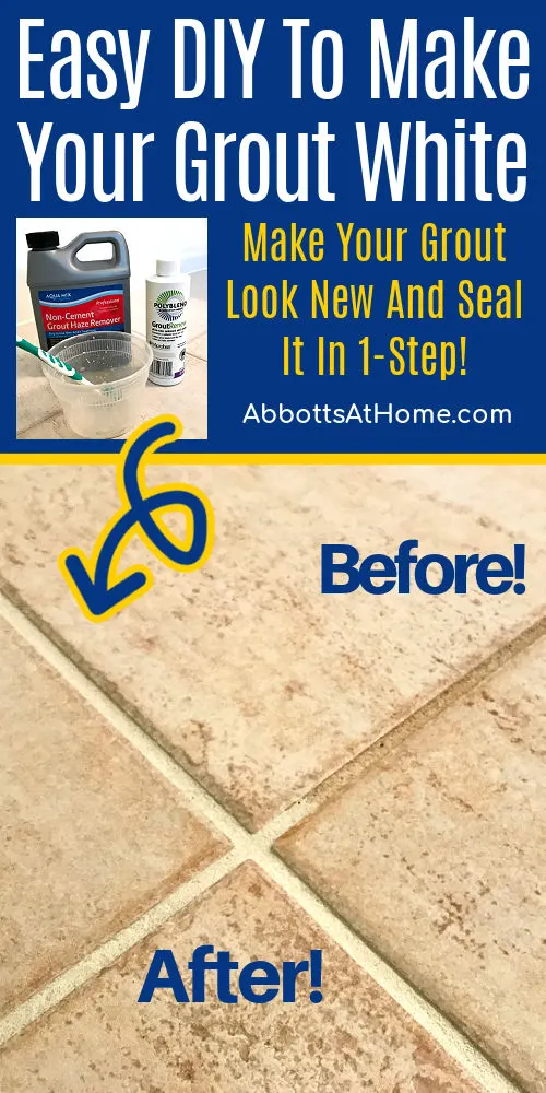 Before and After look at how to change grout from dark to white or light with Grout Renew. For kitchen and bathroom tile.