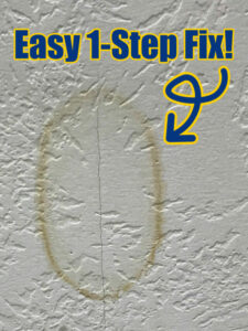 How To Remove Water Stains From Ceiling Without Paint with an easy 1-step fix.