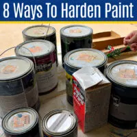 Image of old paint cans for a post about how to dry paint for disposal or harden paint for disposal.