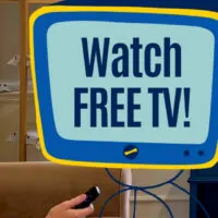 Image of someone watching TV. With SO MANY FREE TV options, it's time to cut the cord with cable and still watch TV for free. A simple guide to CUT CABLE and SAVE MONEY!