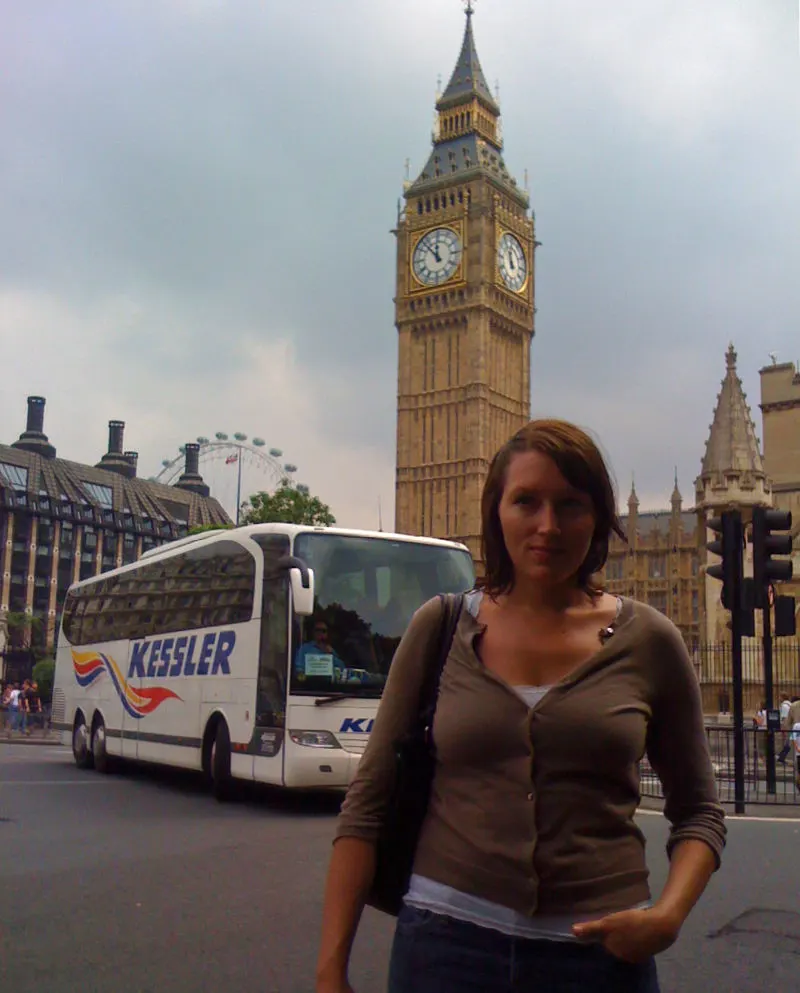 Standing in front of Big Ben for a story with surprises for a Brit living in America.