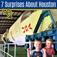 Image of kids at Johnson Space Center for a post about 7 Surprising things I learned when I moved to Houston Texas from Cincinnati Ohio.