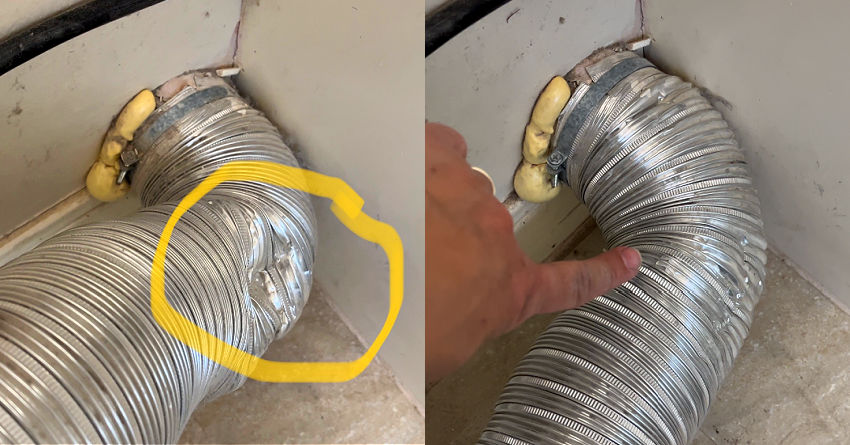 Repairing a dryer vent pipe, also called a dryer duct.