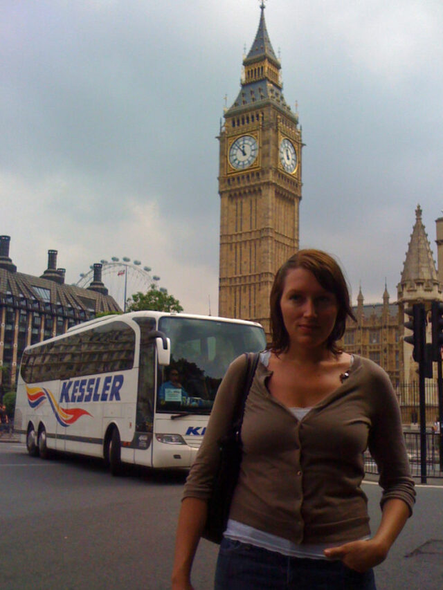 Standing in front of Big Ben for a story with surprises for a Brit living in America.