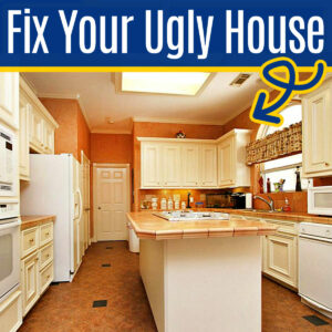 Image of the ugly house that needs updating. For a post about 14 ways to make your ugly house look good, inspired by the ugliest house in America.