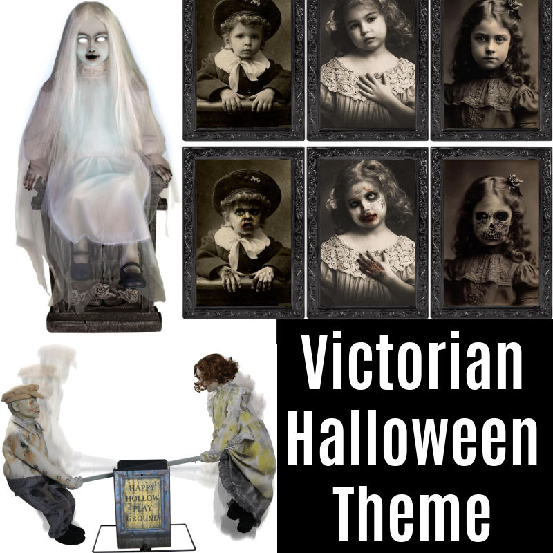 Great Halloween decorations for a Creepy Victorian doll or Victorian ghosts Halloween Theme.