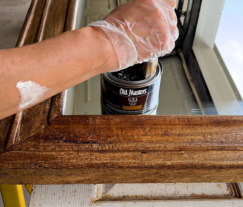 Using Old Masters Gel Stain to restain wood furniture without sanding.