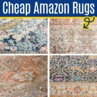 4 examples of the best low budget rugs on Amazon. Cheap area rugs on Amazon.