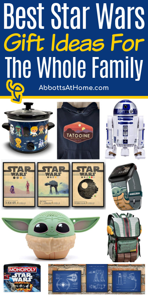 Examples of the Best Star Wars Gift for her, him, kids, Dad, Mom, husband, wife, fanboys, and fangirls.