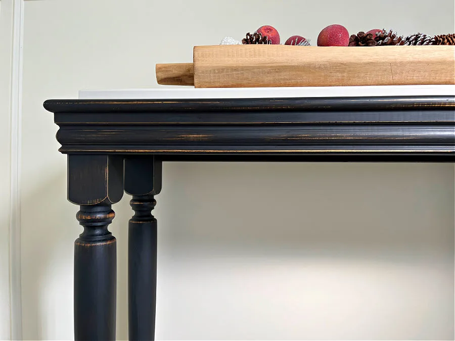 Beautiful DIY Pottery Barn Black Paint Finish (Distressed Black Paint