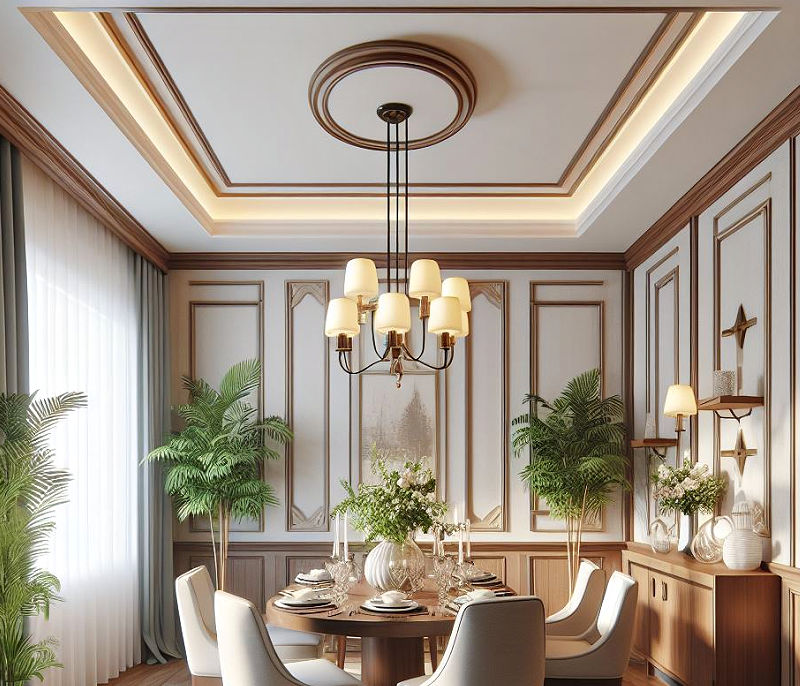 tray ceiling dining room idea