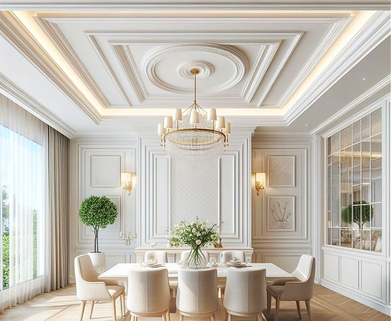 tray ceiling dining room idea