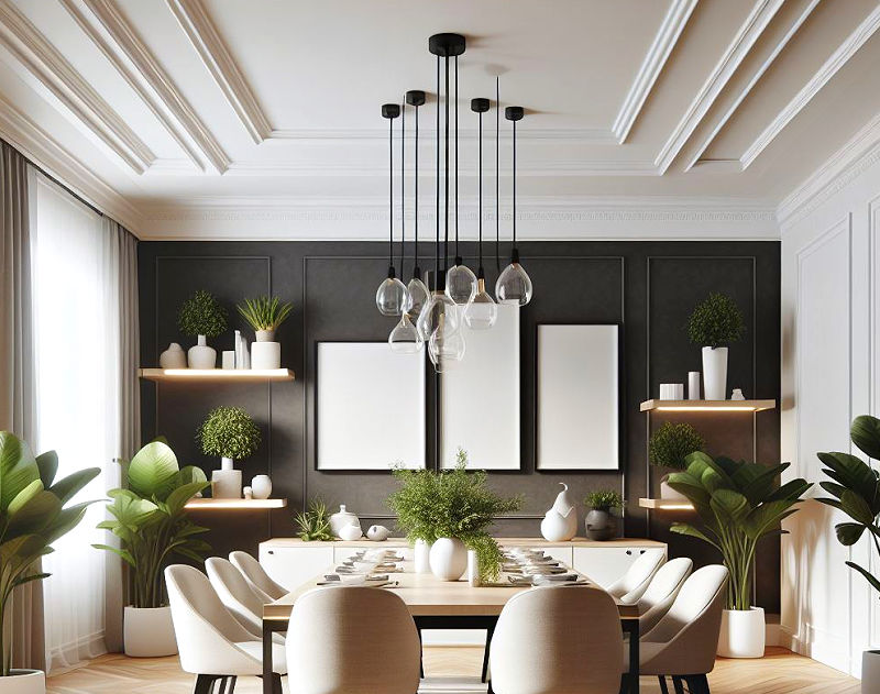 tray ceiling dining room idea