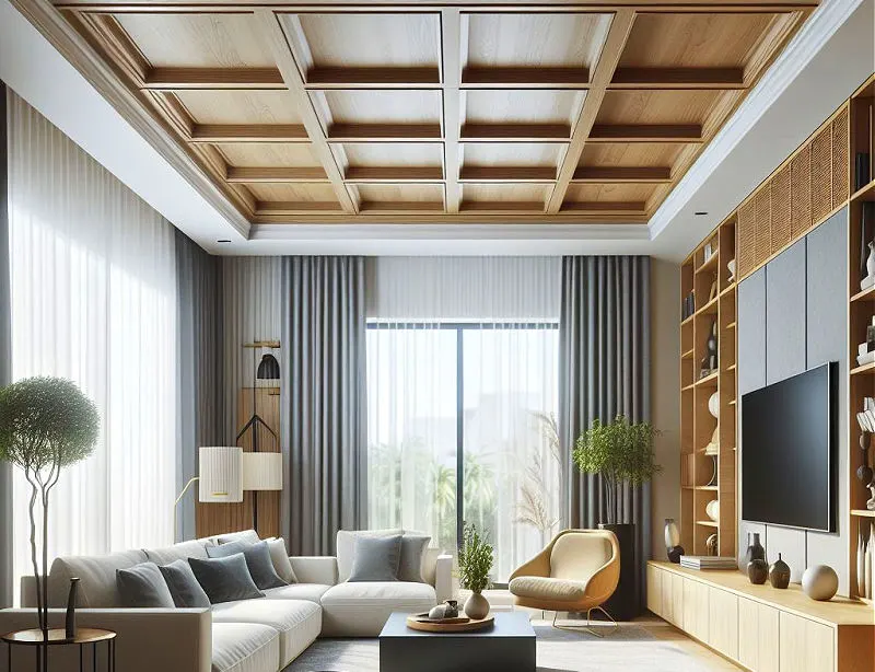 tray ceiling living room idea - tray ceiling trim idea