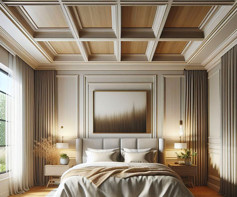 tray ceiling master bedroom design idea
