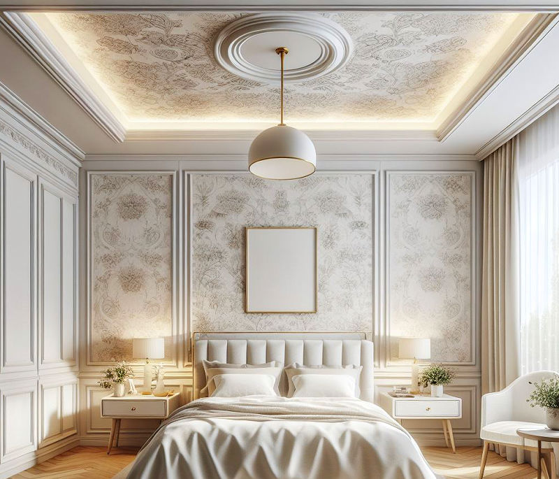 tray ceiling master bedroom design idea